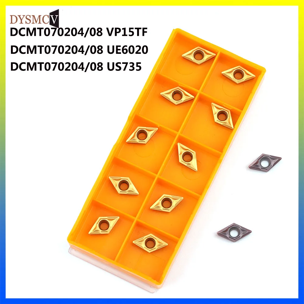 

10PCS Discount CCMT070204/08UE6020 DCMT070204/08 VP15TF Carbide Inserts Turning Blade Plate Cutter CNC Lathe Tool Turning Holder