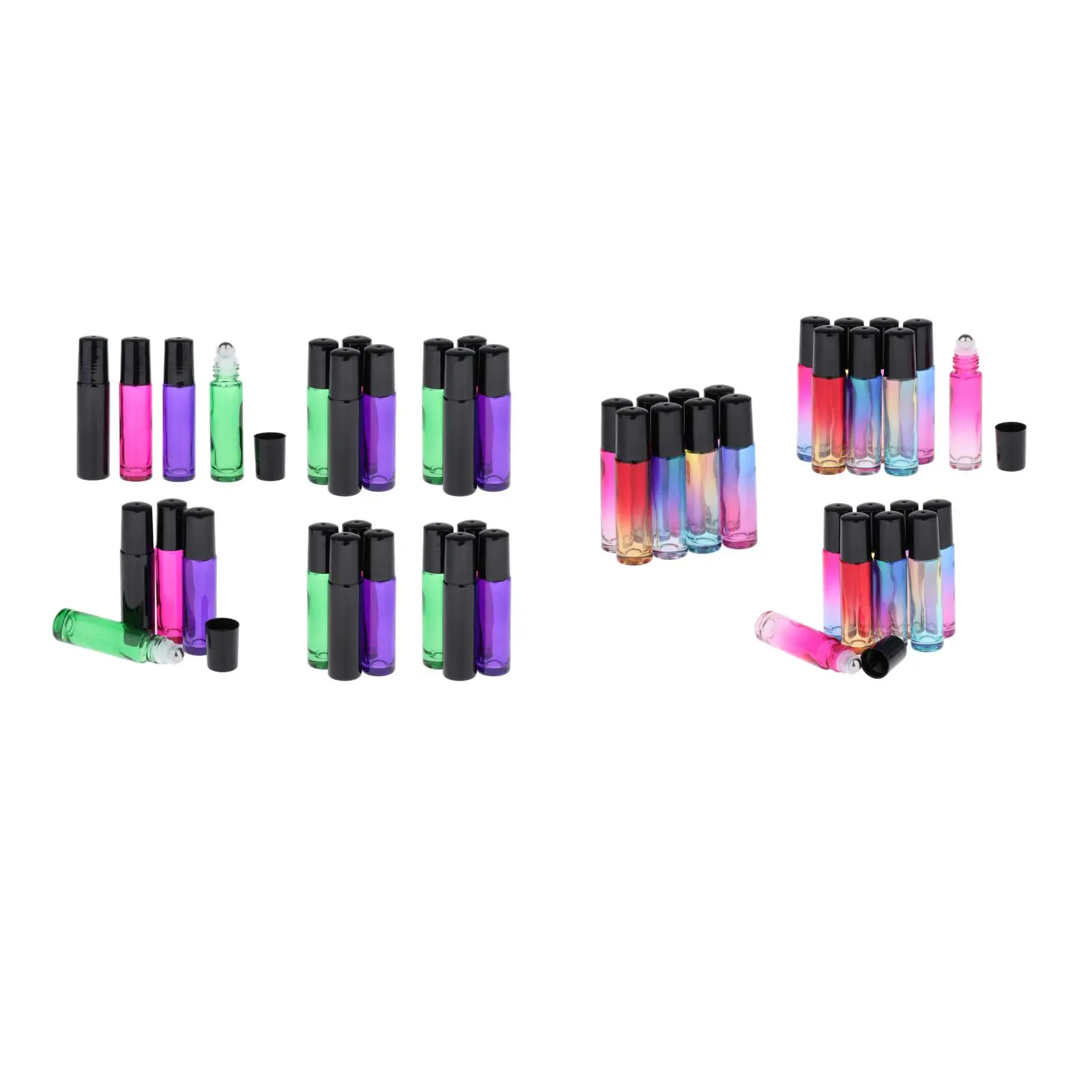 24pcs 10ml Gradient Color Essential Oil Perfume Bottle Roller Ball Thick Glass Roll On Durable For Travel Cosmetic Container
24pcs 10ml Gradient Color Essential Oil Perfume Bottle Roller Ball Thick Glass Roll On Durable For Travel Cosmetic Container