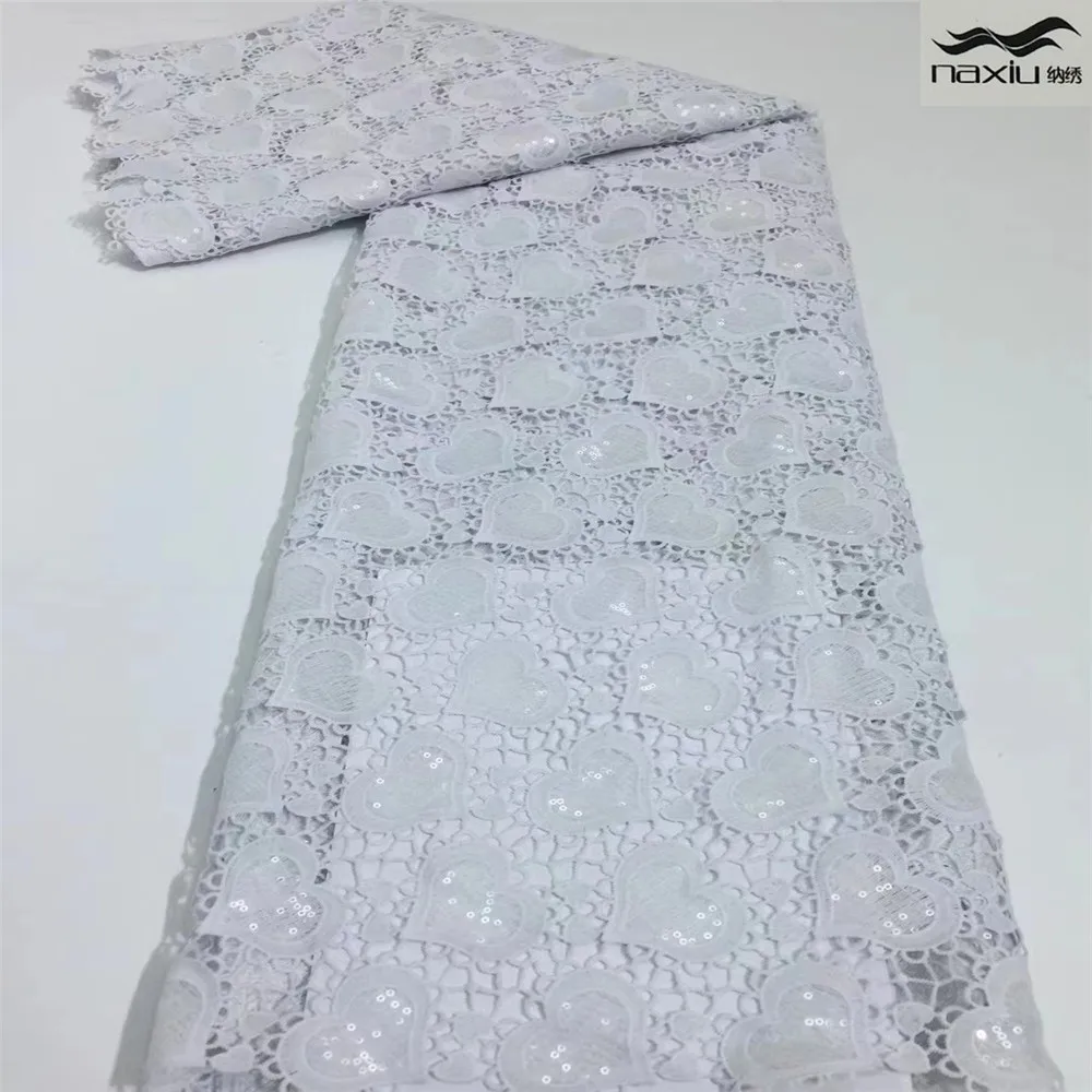 Madison Pure White High Quality Guipure Cord Lace Milk Silk Lace For Bridal Material Nigerian African Lace Fabric with Sequins
Madison Pure White High Quality Guipure Cord Lace Milk Silk Lace For Bridal Material Nigerian African Lace Fabric with Sequins