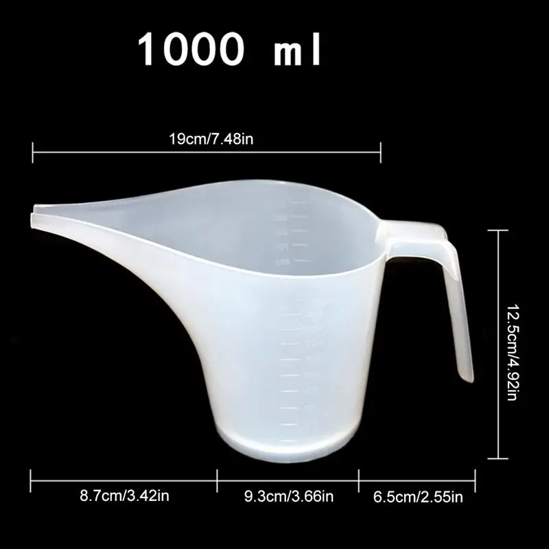 1000ml Tip Mouth Plastic Measuring Jug Cup Graduated Surface Cooking Kitchen Bakery Tool Liquid Measure Jug Supplies
1000ml Tip Mouth Plastic Measuring Jug Cup Graduated Surface Cooking Kitchen Bakery Tool Liquid Measure Jug Supplies