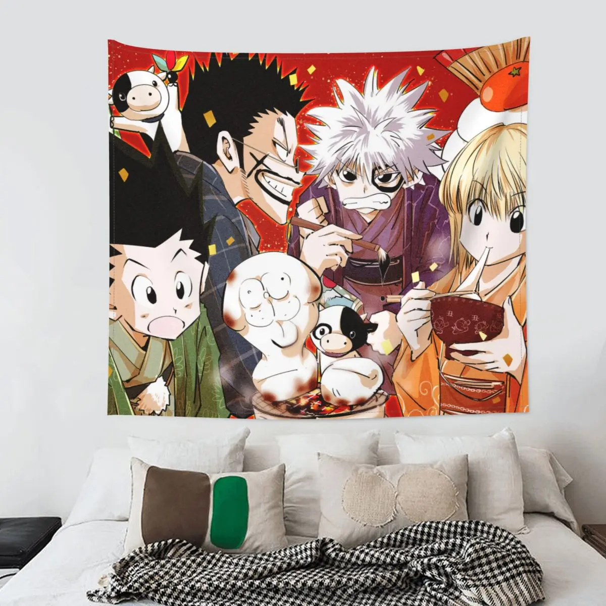 Японский гобелен Hunter X Hunter, настенный гобелен с принтом из полиэстера, настенное одеяло в стиле бохо, Настенный декор Tapiz
Японский гобелен Hunter X Hunter, настенный гобелен с принтом из полиэстера, настенное одеяло в стиле бохо, Настенный декор Tapiz