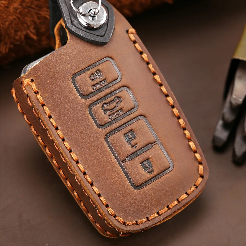 Leather 4 Buttons Car Remote Key Fob Cover Skin Holder For 2018 2017 Toyota Highlander Avalon Camry Corolla RAV4 Car Styling
Leather 4 Buttons Car Remote Key Fob Cover Skin Holder For 2018 2017 Toyota Highlander Avalon Camry Corolla RAV4 Car Styling