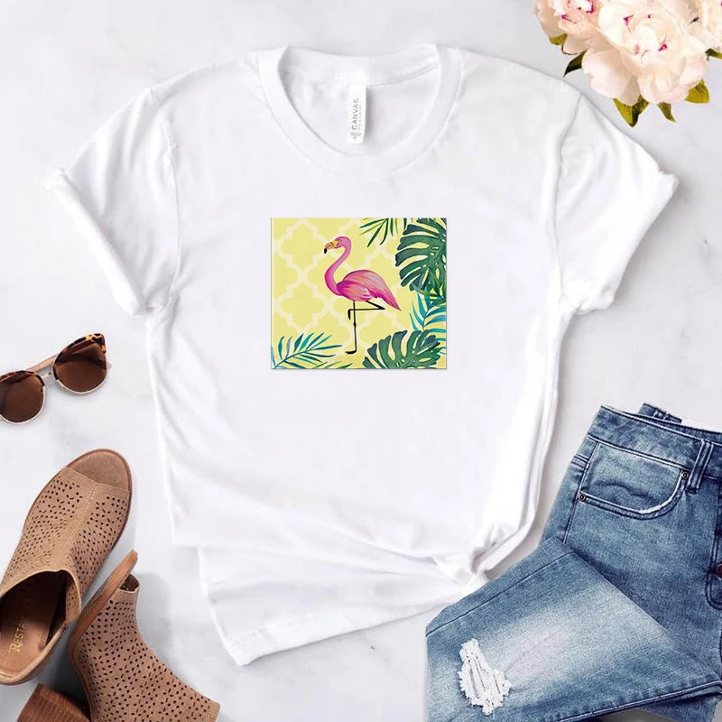 Animal Flamingo T-shirts Women's Summer Clothes Women-clothing Woman Tee Shirt Short Sleeve Top Tops Kawaii With Sleeves Womens 
Animal Flamingo T-shirts Women's Summer Clothes Women-clothing Woman Tee Shirt Short Sleeve Top Tops Kawaii With Sleeves Womens