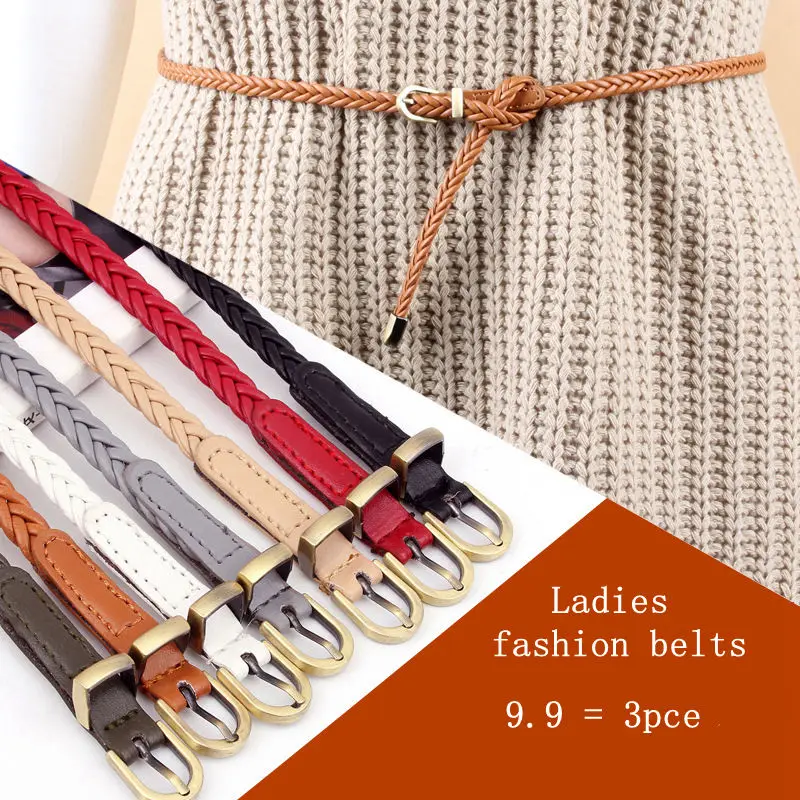 Fashion Ladies Vivid Braided Casual PU Leather Narrow Thin Buckle Strap Waist Ceinture Candy Skinny Waistband Belt For Women
Fashion Ladies Vivid Braided Casual PU Leather Narrow Thin Buckle Strap Waist Ceinture Candy Skinny Waistband Belt For Women