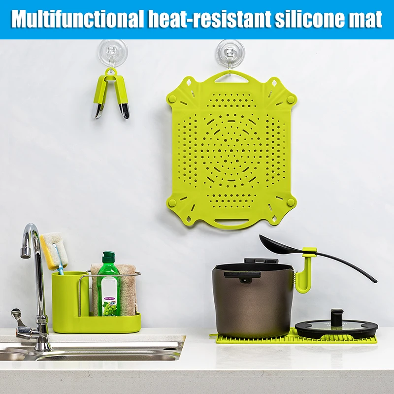 Kitchen Tool High Temperature Resistant Silicone Pot Mat Non Slip Multifunctional Drain Mat Kitchen Storage DFDS889
Kitchen Tool High Temperature Resistant Silicone Pot Mat Non Slip Multifunctional Drain Mat Kitchen Storage DFDS889