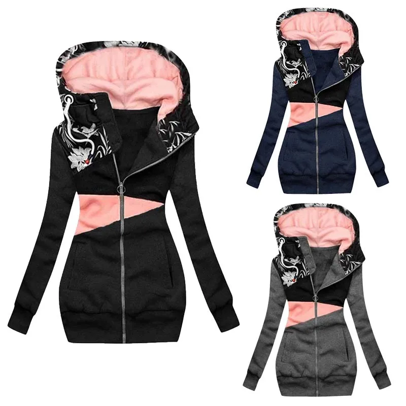 Autumn Winter Oversized Hoodie Coat Women Fashion Print Long Sleeve Warm Zipper Sweatshirt Tops Female Outwear Sudadera Mujer
Autumn Winter Oversized Hoodie Coat Women Fashion Print Long Sleeve Warm Zipper Sweatshirt Tops Female Outwear Sudadera Mujer