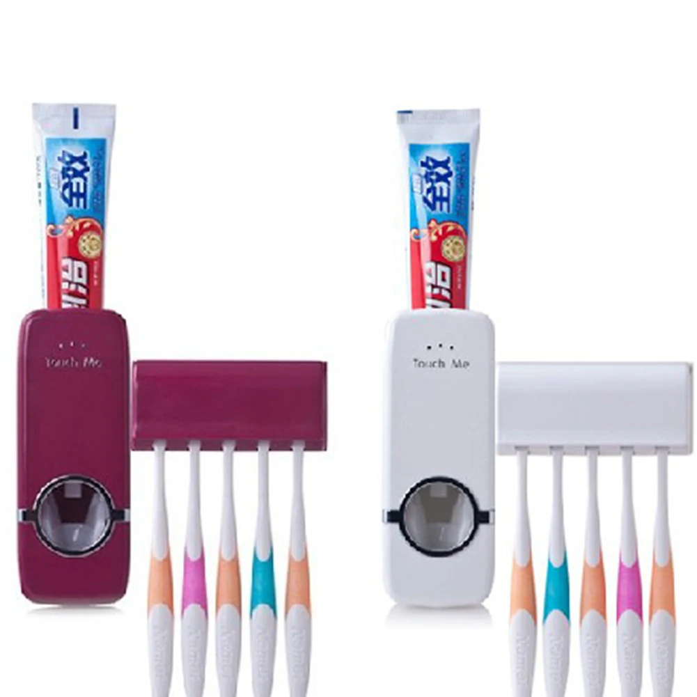 Automatic Toothpaste Dispenser With Five-Slot Toothbrush Holder Set Wall Mount Stand Home Improvement Toothbrush Protect Holder
Automatic Toothpaste Dispenser With Five-Slot Toothbrush Holder Set Wall Mount Stand Home Improvement Toothbrush Protect Holder