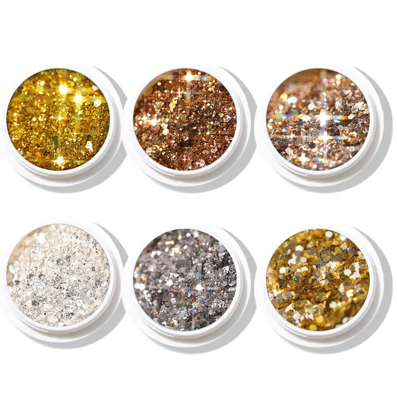 HNUIX 6 pcs / Set 3D Mermaid Glitter gold Nail Hexagon Flakes Colorful Glitter UV Gel Glitter Varnish Powder Dust DIY Charm
HNUIX 6 pcs / Set 3D Mermaid Glitter gold Nail Hexagon Flakes Colorful Glitter UV Gel Glitter Varnish Powder Dust DIY Charm