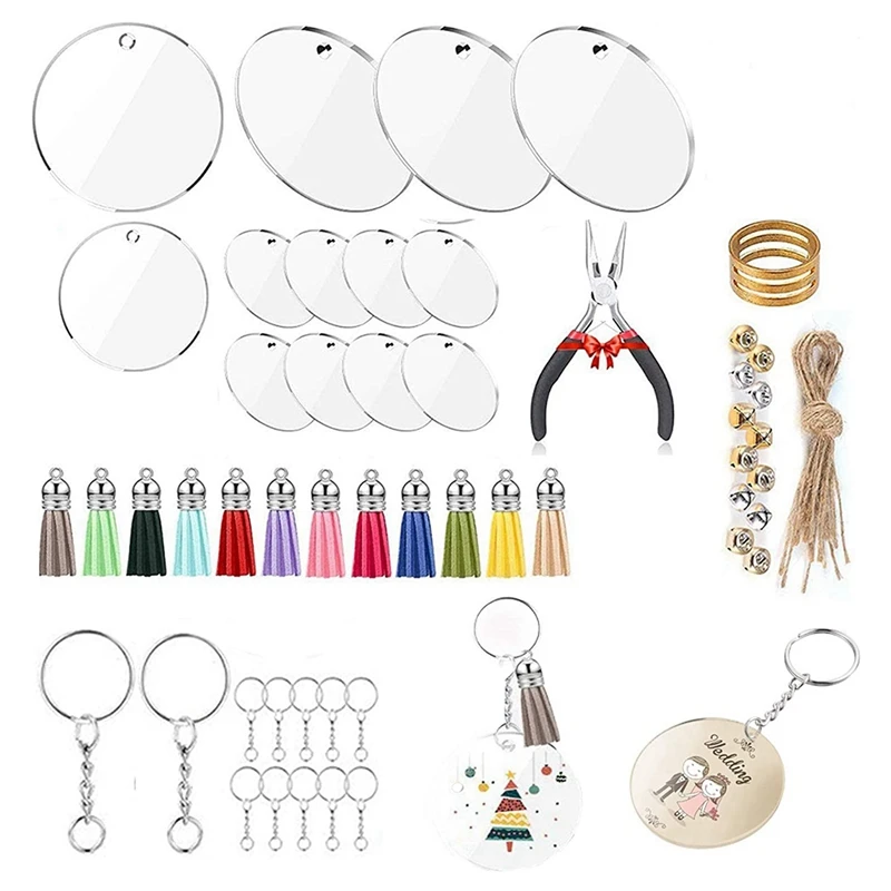 Kili 74PCS Acrylic Circle Discs Set Including Key Rings with Chain Jump Rings Craft Tassels for Keychain,DIY Craft Supplies
Kili 74PCS Acrylic Circle Discs Set Including Key Rings with Chain Jump Rings Craft Tassels for Keychain,DIY Craft Supplies