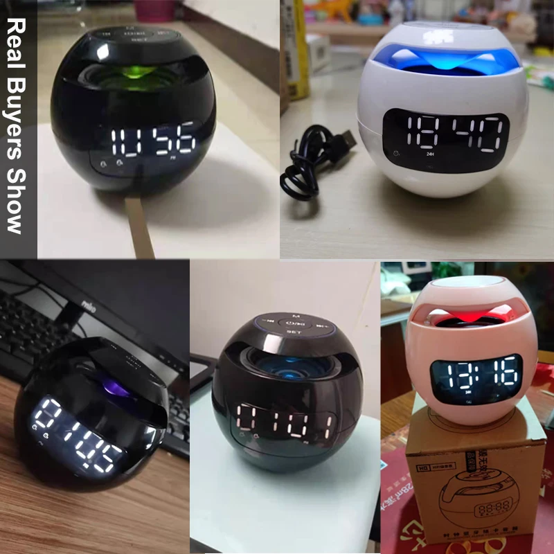 Mini Bluetooth Speaker Wireless Bluetooth Sound box with LED Display Alarm Clock Hifi TF Card MP3 Music Play
Mini Bluetooth Speaker Wireless Bluetooth Sound box with LED Display Alarm Clock Hifi TF Card MP3 Music Play