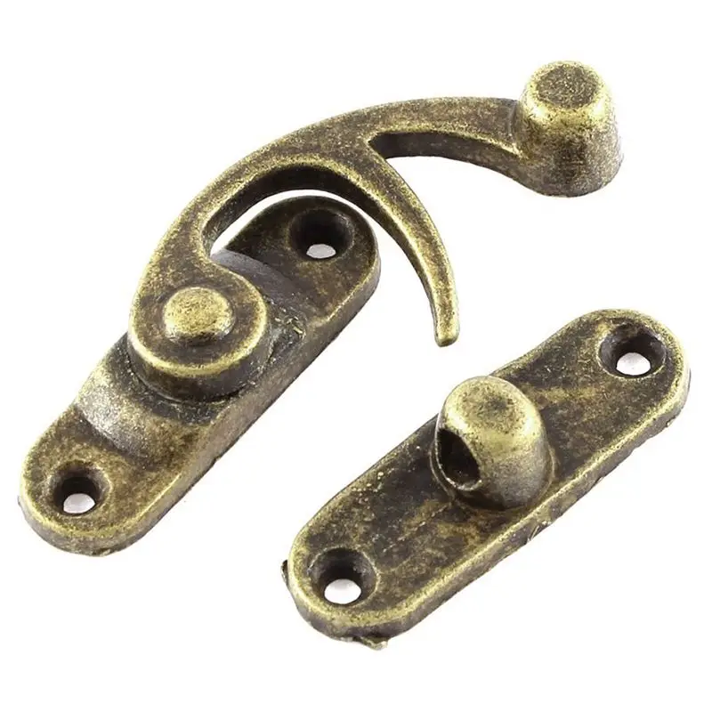 AUAU 33mmx29mm шкатулка для драгоценностей Hasp крюк защелка замка античная латунь Цвет 2