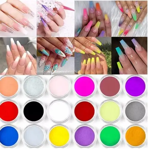 UV Gel Acrylic Nail Powder 18 Colors Acrylic Powder Set for Nails Art 3D DIY Tip Decoration Carved Powder Color Shipped Randomly
UV Gel Acrylic Nail Powder 18 Colors Acrylic Powder Set for Nails Art 3D DIY Tip Decoration Carved Powder Color Shipped Randomly