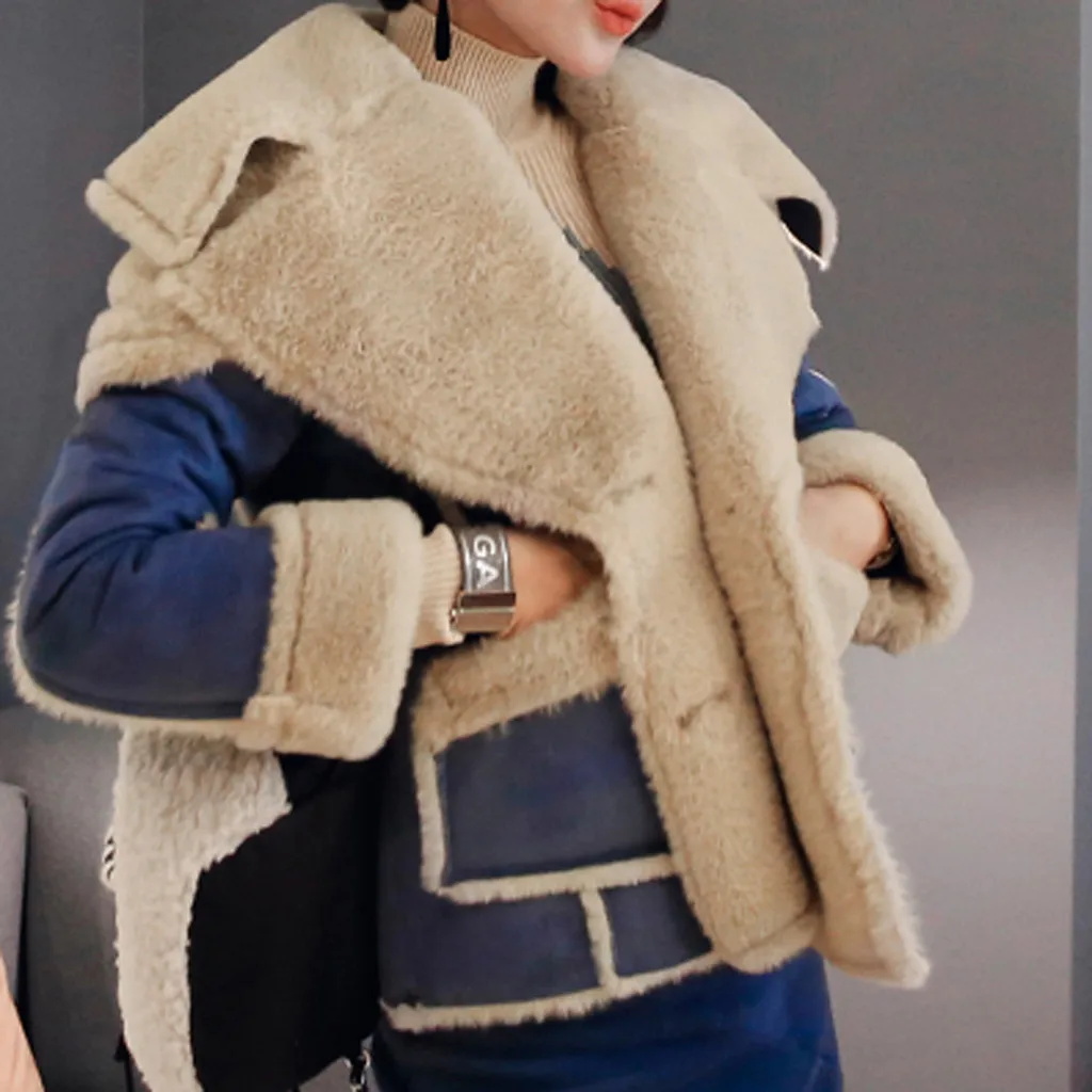 FREE OSTRICH Womens Oversize Lapel Cashmere Wool Blend Belt Trench Coat Outwear Jacket jacket women 2020 | Женская одежда