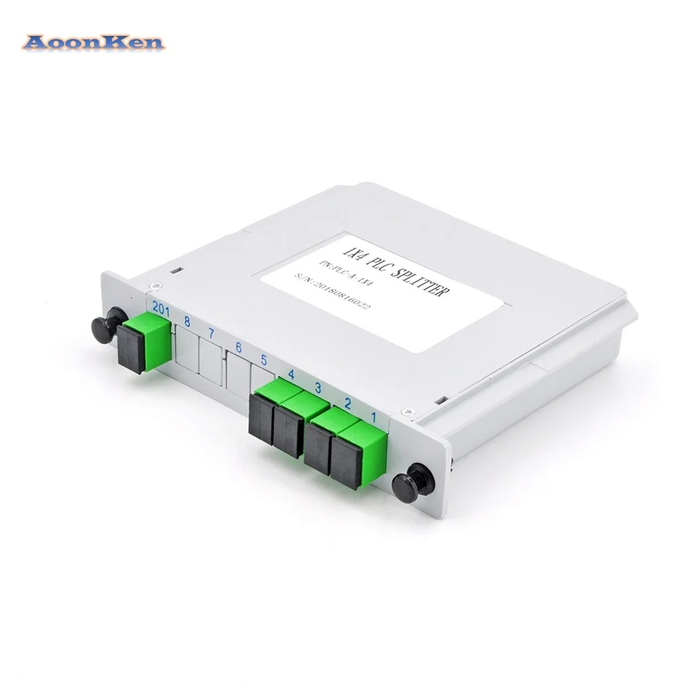 SC APC PLC 1X4 волоконно-оптический разветвитель коробка FTTH кассета вставного типа