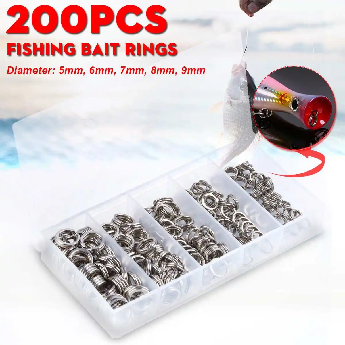 200Pcs Fishing Bait Rings Stainless Steel Loop Fishing Easy Change Hook Connector Fishing Lure Bait Tool Fishing Solid Ring
200Pcs Fishing Bait Rings Stainless Steel Loop Fishing Easy Change Hook Connector Fishing Lure Bait Tool Fishing Solid Ring