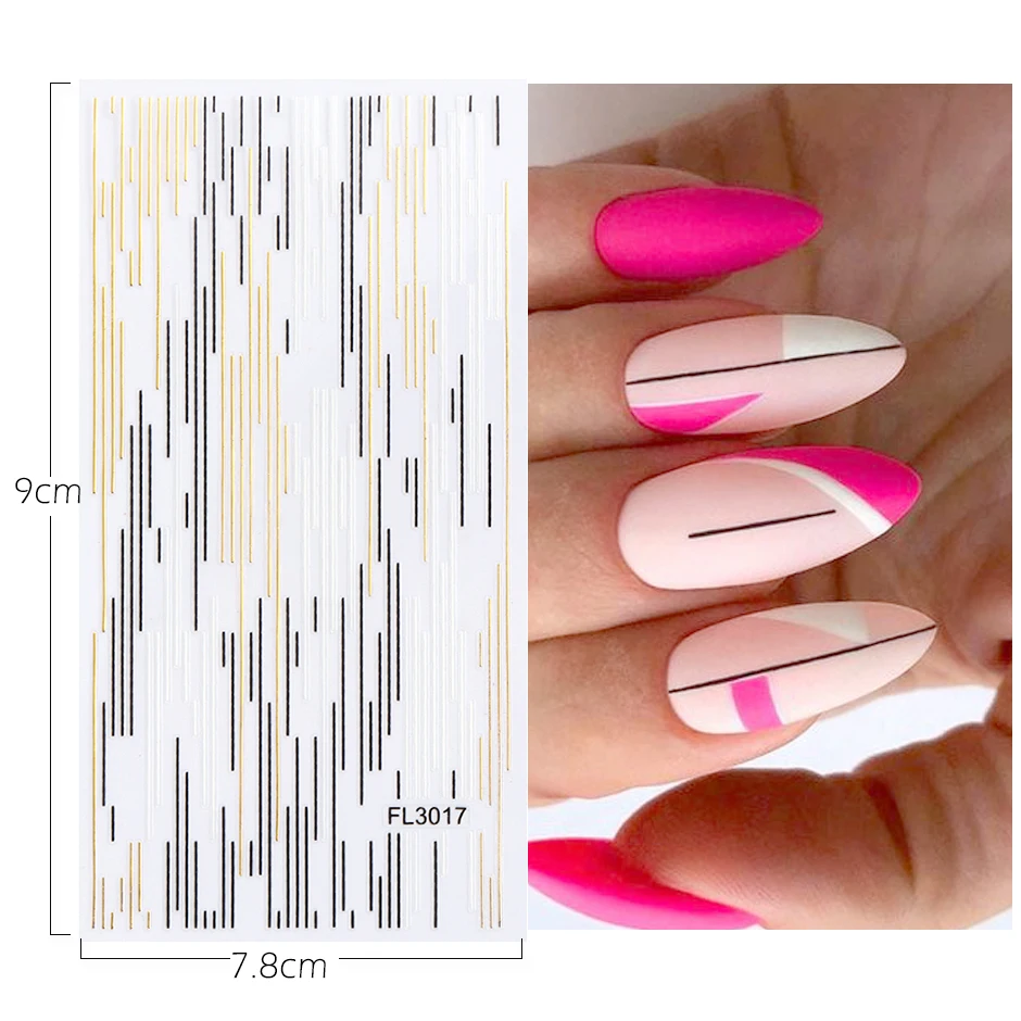 12pcs Nail Art Sticker Mesh Geometric Line Rose Gold 3D Decoration Nail Decals Adhesive Foil Wraps Manicure Set CHFL2013-3024
12pcs Nail Art Sticker Mesh Geometric Line Rose Gold 3D Decoration Nail Decals Adhesive Foil Wraps Manicure Set CHFL2013-3024