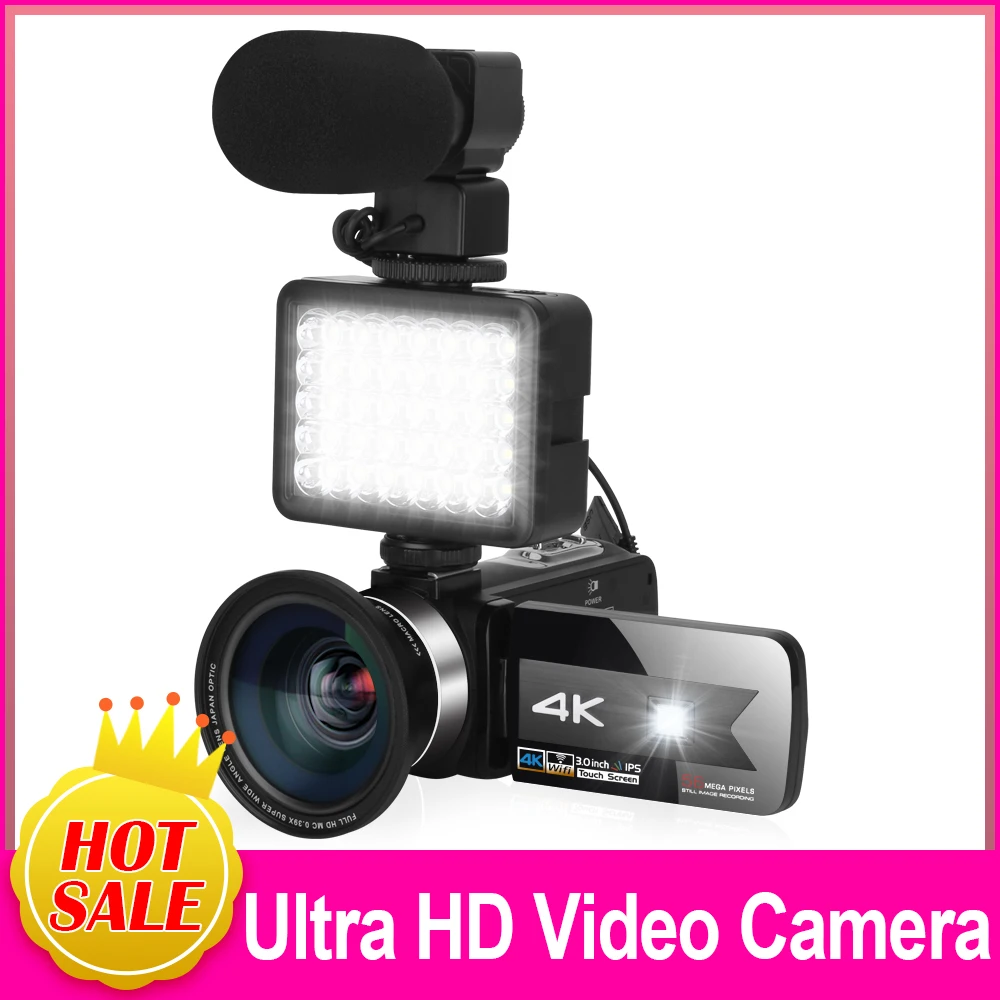 4K Camcorders Ultra HD Facebook Vlog Video Camera 56MP Fill Light IR Night Vision Live Streaming 18X Digital Zoom Camera
4K Camcorders Ultra HD Facebook Vlog Video Camera 56MP Fill Light IR Night Vision Live Streaming 18X Digital Zoom Camera