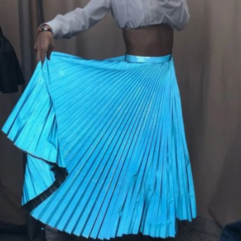 Brand New Spring Autumn Women Long Metallic Silver Maxi Pleated Skirt Midi Skirt High Waist Casual Party Vintage Skirt
Brand New Spring Autumn Women Long Metallic Silver Maxi Pleated Skirt Midi Skirt High Waist Casual Party Vintage Skirt