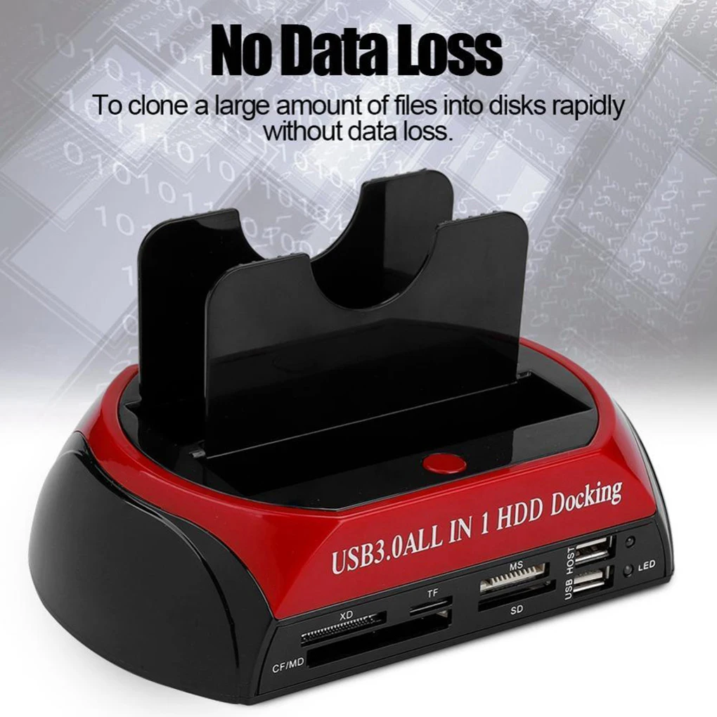 HDD Docking Station USB 2.0 Hard Drive Card Reader Hub 2.5 3.5 SATA IDE Dock Adapter, US/EU/UK/AU Plug
HDD Docking Station USB 2.0 Hard Drive Card Reader Hub 2.5 3.5 SATA IDE Dock Adapter, US/EU/UK/AU Plug