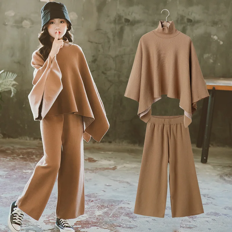 Vintage Knitting Sport Turtleneck Top Pant Spring Girls Two Pieces Casual Sets Tracksuit Children School Suits Kids Teenage
Vintage Knitting Sport Turtleneck Top Pant Spring Girls Two Pieces Casual Sets Tracksuit Children School Suits Kids Teenage