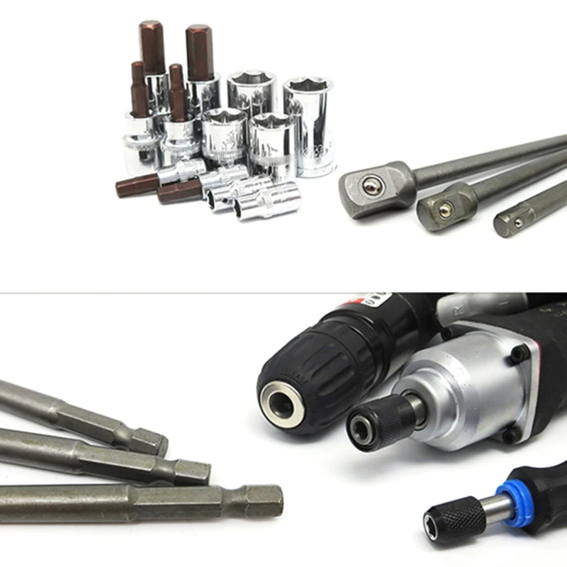 Hexagonal Shank to Square Joint Socket Rod Adapter Extension Drill Bits Bar Hex Bit Set Power Tools Combined Hand Tool
Hexagonal Shank to Square Joint Socket Rod Adapter Extension Drill Bits Bar Hex Bit Set Power Tools Combined Hand Tool