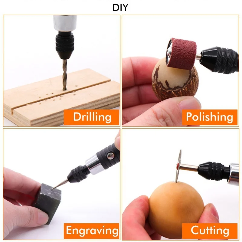 NEW USB Mini Grinder Electric Engraving Drill Metal Wood Polishing Machine Variable Speed Rotary Power Tools With 105/161PCS Set |