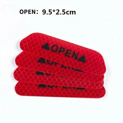 4Pcs/set Car Door Stickers Universal Safety Warning Mark OPEN High Reflective Tape Motorcycle Bike Helmet Sticker
4Pcs/set Car Door Stickers Universal Safety Warning Mark OPEN High Reflective Tape Motorcycle Bike Helmet Sticker