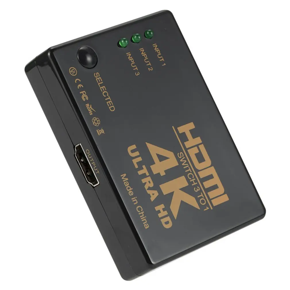 4K*2K 3x1 HDMI Switch Splitter 3 In 1 out HDTV Audio Video Converter Adapter with Remote Control for XBOX360 DVD PS3 Projector |