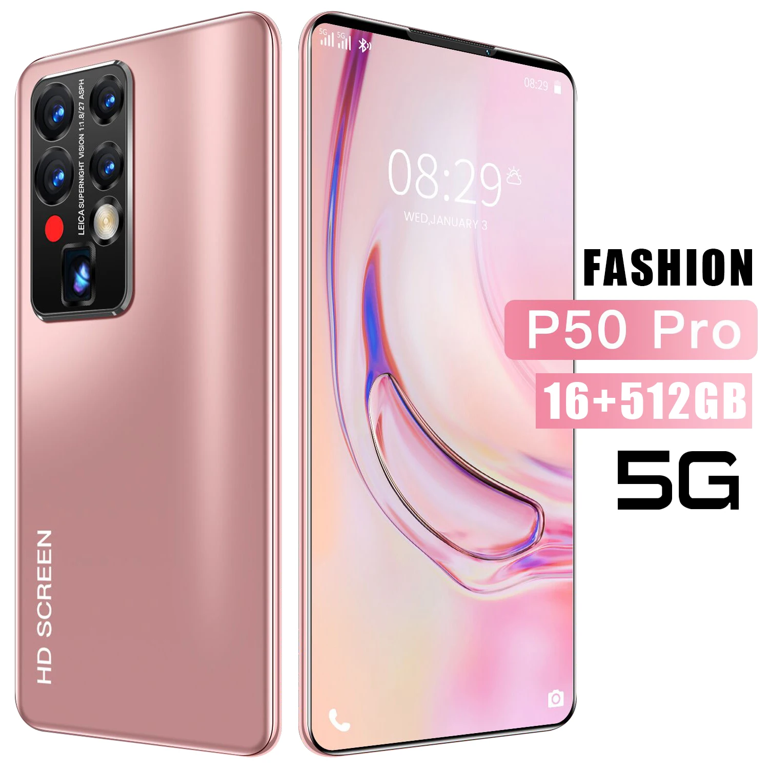 Smartphone 5G P50 Pro 6.99 Inch 12+512G 24MP+32MP MT6889 10 Core 5600MAH Dual SIM+Micro SD Face Finger ID Global Version GPS
Smartphone 5G P50 Pro 6.99 Inch 12+512G 24MP+32MP MT6889 10 Core 5600MAH Dual SIM+Micro SD Face Finger ID Global Version GPS