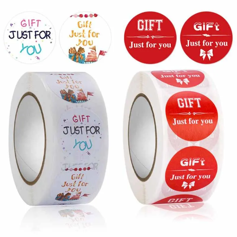 2.5cm Round "Gift just for You" White Paper Stickers Adhesive Labels Baking wedding decoration birthday party Sealing Sticker
2.5cm Round "Gift just for You" White Paper Stickers Adhesive Labels Baking wedding decoration birthday party Sealing Sticker