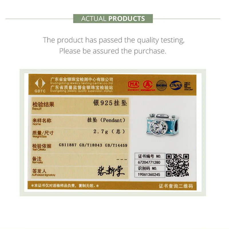 INBEAUT 2020 Enamel charm 100% 925 sterling silver blue camera beads fit women Brand bracelet original DIY jewelry making
INBEAUT 2020 Enamel charm 100% 925 sterling silver blue camera beads fit women Brand bracelet original DIY jewelry making