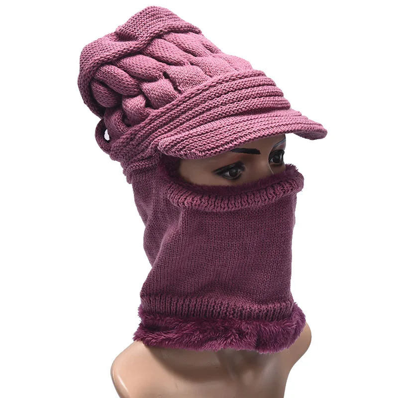 Women Knitted Hat Scarf Cap Neck Warmer Winter Hat Windproof For Ladies Mom Vintage Skullies Beanies Warm Fleece Caps
Women Knitted Hat Scarf Cap Neck Warmer Winter Hat Windproof For Ladies Mom Vintage Skullies Beanies Warm Fleece Caps