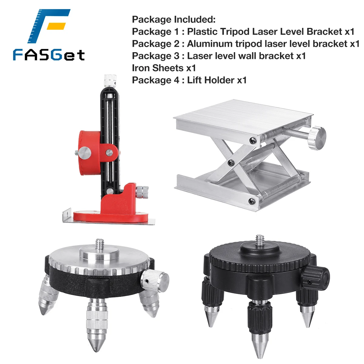 FASGet Accessories Universal Plastic Tripod Laser Level Bracket /Fine adjustment base/Laser level Wall bracket Lift Holder
FASGet Accessories Universal Plastic Tripod Laser Level Bracket /Fine adjustment base/Laser level Wall bracket Lift Holder