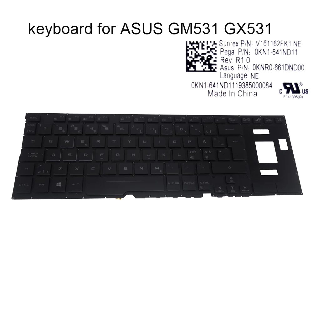 Клавиатура для ноутбука Asus GX531GV, GX531GS, GX531GM, Zephyrus S, GX531, 0KN1-641ND11
Клавиатура для ноутбука Asus GX531GV, GX531GS, GX531GM, Zephyrus S, GX531, 0KN1-641ND11