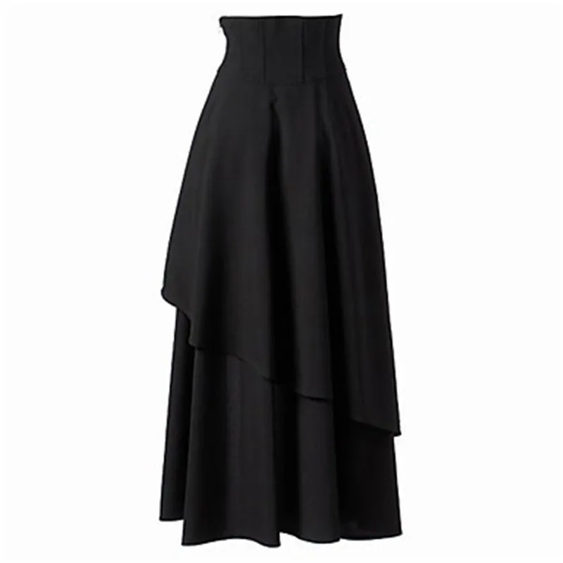 Women Skirt Medieval Retro Solid Gothic Court Lace Ruffled Multilayer Summer Lolita Punk Skirts Faldas Largas Mujer
Women Skirt Medieval Retro Solid Gothic Court Lace Ruffled Multilayer Summer Lolita Punk Skirts Faldas Largas Mujer