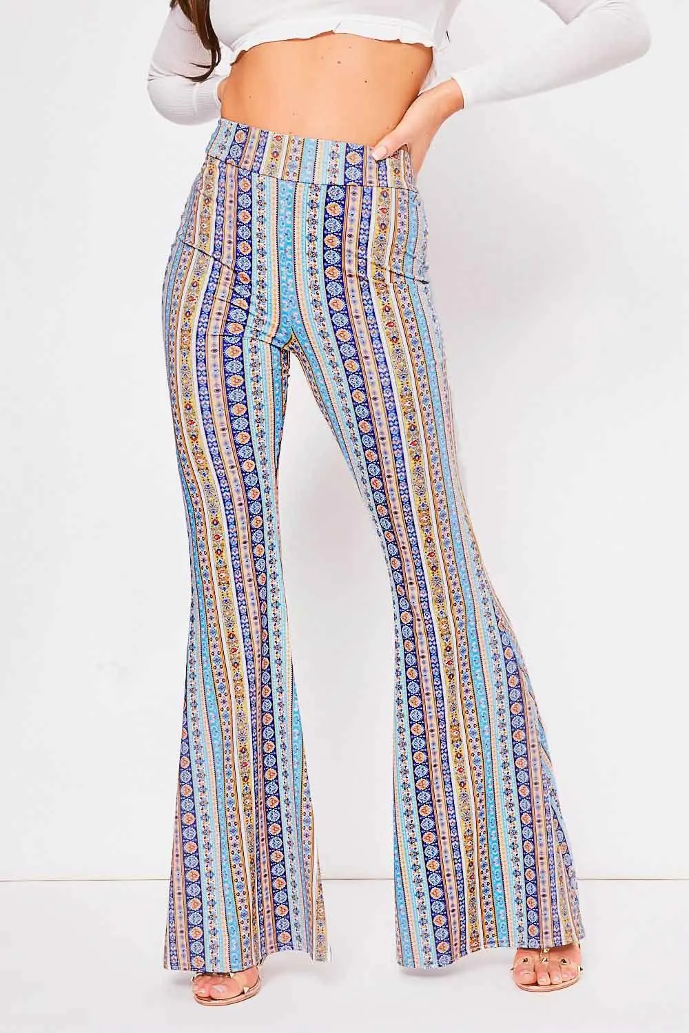 European and American spring and summer sexy characteristic striped printed pants flared pants
European and American spring and summer sexy characteristic striped printed pants flared pants