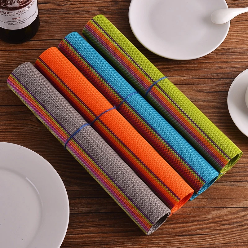 2021 Newest Environmetal PVC Waterproof Placemat Table Mat Heat Insulation Anti-skidding Washable Durable For Kitchen Dining
2021 Newest Environmetal PVC Waterproof Placemat Table Mat Heat Insulation Anti-skidding Washable Durable For Kitchen Dining