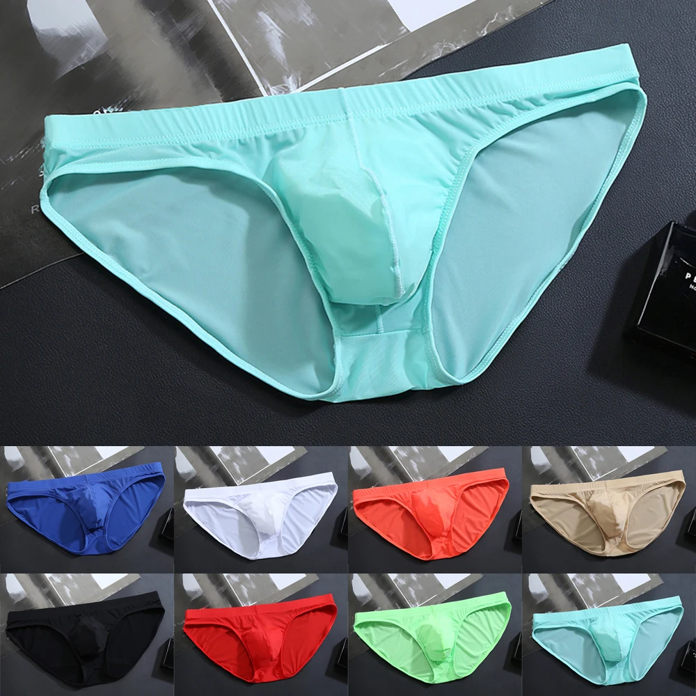 New Men's U Convex Pouch Underwear Briefs Seamless Sexy Mid-Low Waist Panties Ice Silk Underpants Men's Transparent Briefs 2021
New Men's U Convex Pouch Underwear Briefs Seamless Sexy Mid-Low Waist Panties Ice Silk Underpants Men's Transparent Briefs 2021