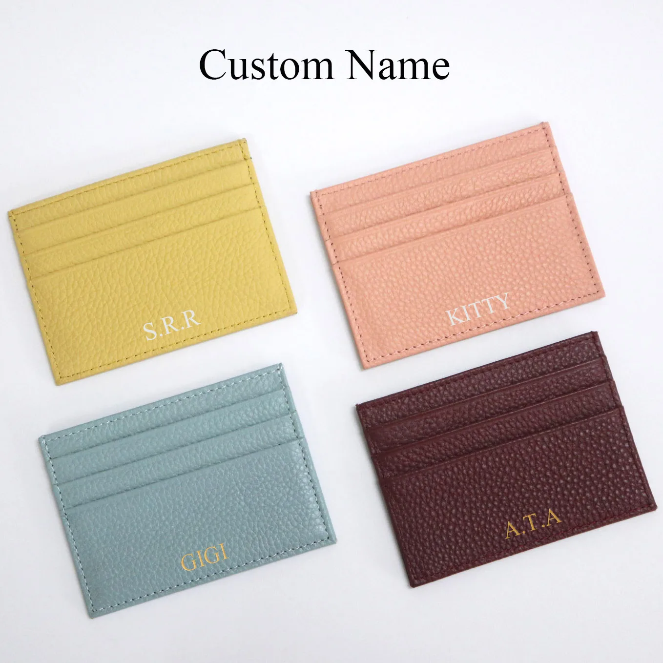 Custom Letter Genuine Leather Card Holder Personalized Initial Slim Wallet Monogram Name Purse Card Case DIY Christmas Present
Custom Letter Genuine Leather Card Holder Personalized Initial Slim Wallet Monogram Name Purse Card Case DIY Christmas Present