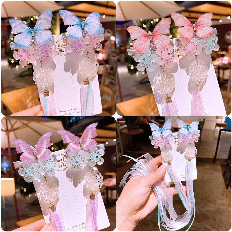 Chinese Style Butterfly Hairpin Cute Girl Candy Color Tassel Butterfly Hair Clip Retro Hanfu Barrettes Women's Hair Accessories
Chinese Style Butterfly Hairpin Cute Girl Candy Color Tassel Butterfly Hair Clip Retro Hanfu Barrettes Women's Hair Accessories
