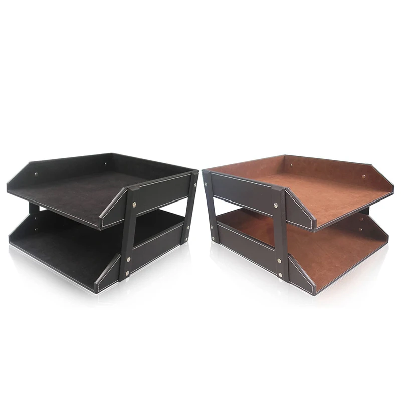 Letter Tray, Leather Paper Organizer Tray, Wooden Desk File Holder,Desktop File,Great for Home or Office - 2 Level
Letter Tray, Leather Paper Organizer Tray, Wooden Desk File Holder,Desktop File,Great for Home or Office - 2 Level