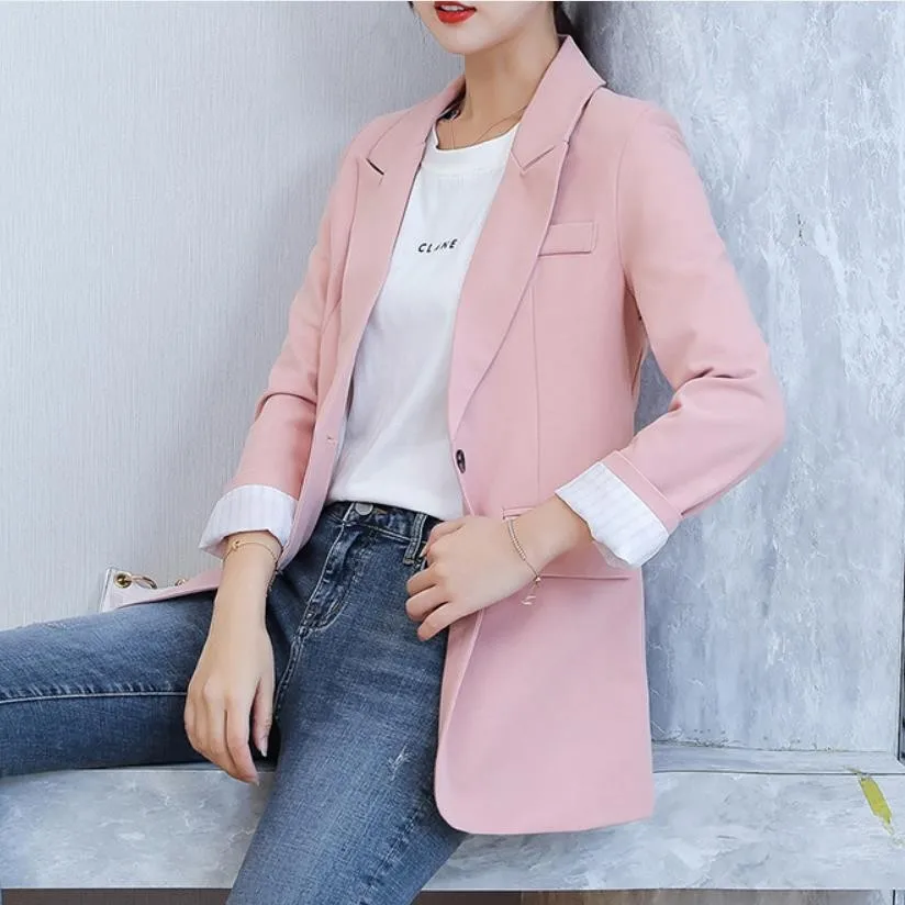 Professional Loose British Style Black Pink Women Blazers And Jackets Formal 3xl Coats Woman Clothes
Professional Loose British Style Black Pink Women Blazers And Jackets Formal 3xl Coats Woman Clothes