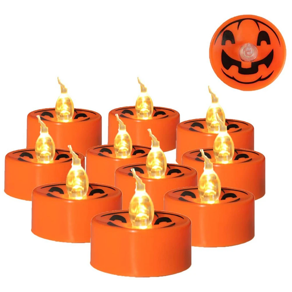 12pcs/set Creative Pumpkin Light Halloween Flameless Orange Electric Candle Lamps Halloween Decoration for Home Horror House
12pcs/set Creative Pumpkin Light Halloween Flameless Orange Electric Candle Lamps Halloween Decoration for Home Horror House