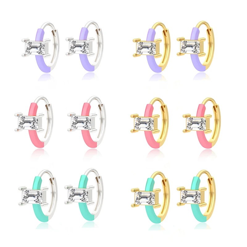 Aide Hoop Earrings 925 Sterling Silver Colorful Enamel Yinyang Circle Earring For Women Cute Candy Color Zircon orecchini donna
Aide Hoop Earrings 925 Sterling Silver Colorful Enamel Yinyang Circle Earring For Women Cute Candy Color Zircon orecchini donna