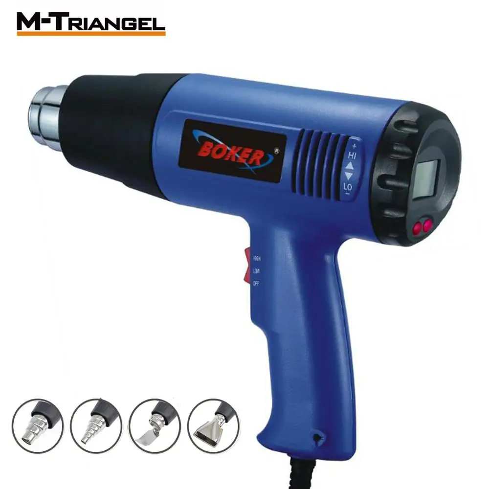 EU Electric Hot Air Gun 2000W 220V Thermoregulator Heat Guns LCD Display Shrink Wrapping Thermal power tool Heat Shrink Gun
EU Electric Hot Air Gun 2000W 220V Thermoregulator Heat Guns LCD Display Shrink Wrapping Thermal power tool Heat Shrink Gun
