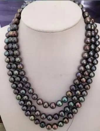 noble jewelry 9-10 mm Freshwater multicolor pearl black red green necklace 50inch
noble jewelry 9-10 mm Freshwater multicolor pearl black red green necklace 50inch