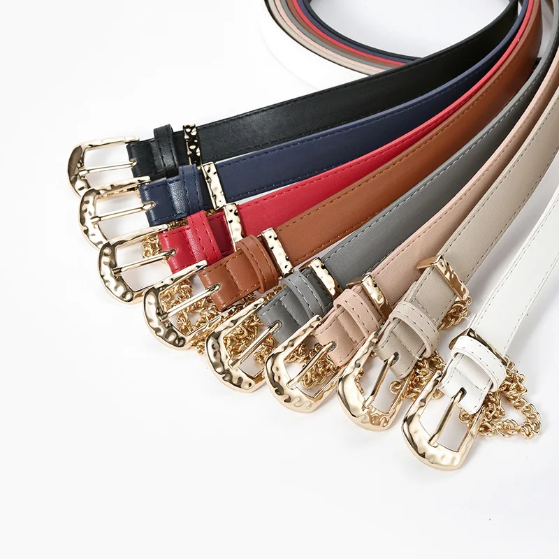 Chain Decorative Waist Belt Jeans Waistbands 1PCS Solid Color Faux Leather Women Inlaid Chain Leather Belt Alloy Pin Buckle
Chain Decorative Waist Belt Jeans Waistbands 1PCS Solid Color Faux Leather Women Inlaid Chain Leather Belt Alloy Pin Buckle
