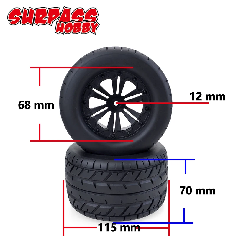 Шины SURPASS HOBBY 1/10 4 шт. Большие Ножки 115 мм 120 125 шины для монстров грузовиков багги