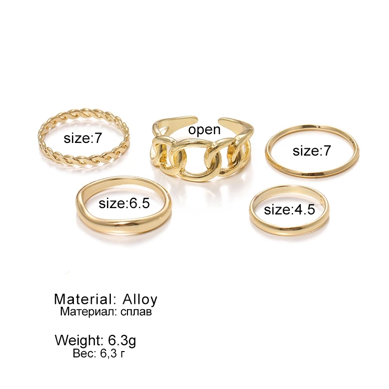 IFKM Punk Gold Wide Chain Rings Set For Women Girls Fashion Irregular Finger Thin Rings Gift 2021 Female Jewelry Party
IFKM Punk Gold Wide Chain Rings Set For Women Girls Fashion Irregular Finger Thin Rings Gift 2021 Female Jewelry Party