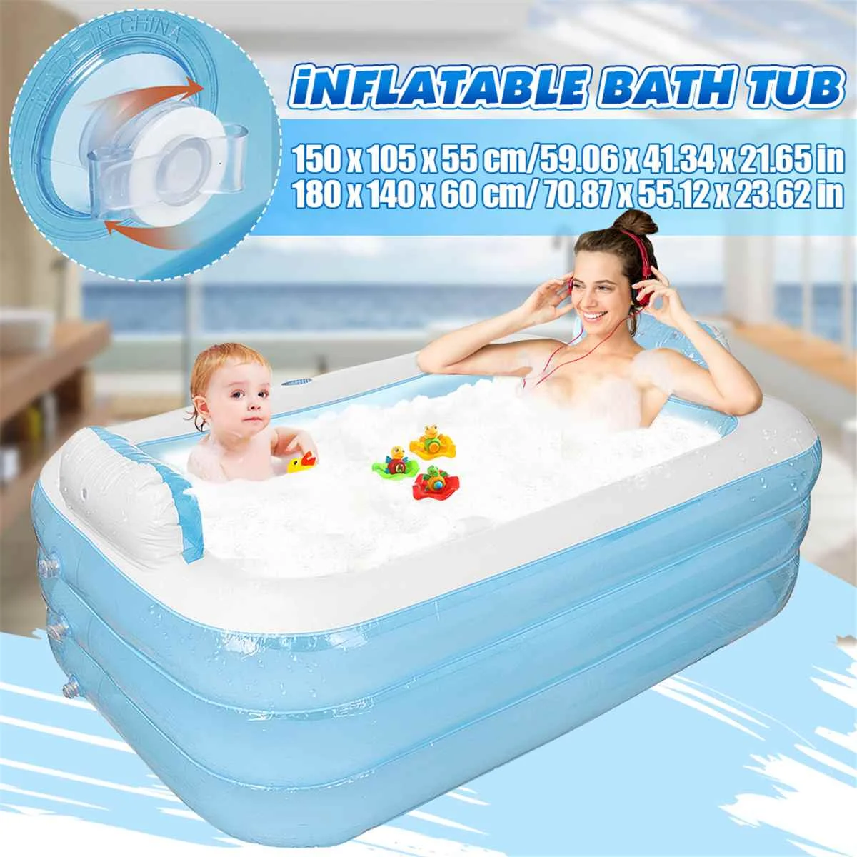 Portable Folding Inflatable Warm Bath Tub PVC Adult Kids Winter Blow Up Home Spa Bathtubs Multifunction Playing Pool Balls Pool
Portable Folding Inflatable Warm Bath Tub PVC Adult Kids Winter Blow Up Home Spa Bathtubs Multifunction Playing Pool Balls Pool